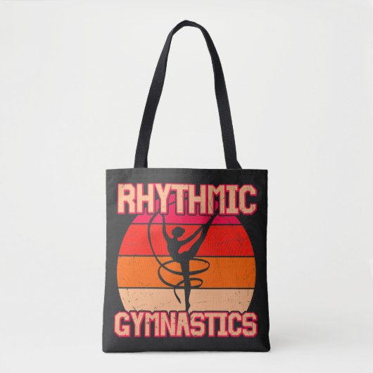 Rhythmische Gymnastik störend Orange und Rot Tasche (Vorderseite)