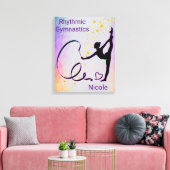 Rhythmische Gymnastik Stretched Canvas Print Leinwanddruck (Insitu (Wohnzimmer))