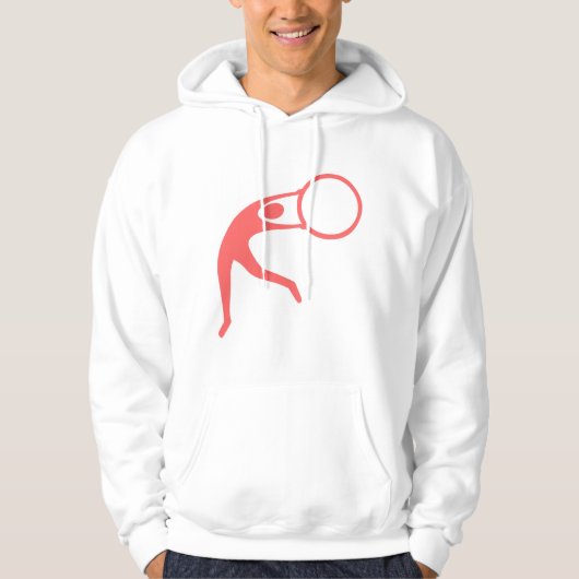 Rhythmische Gymnastik - tropisches Rosa Hoodie (Vorderseite)