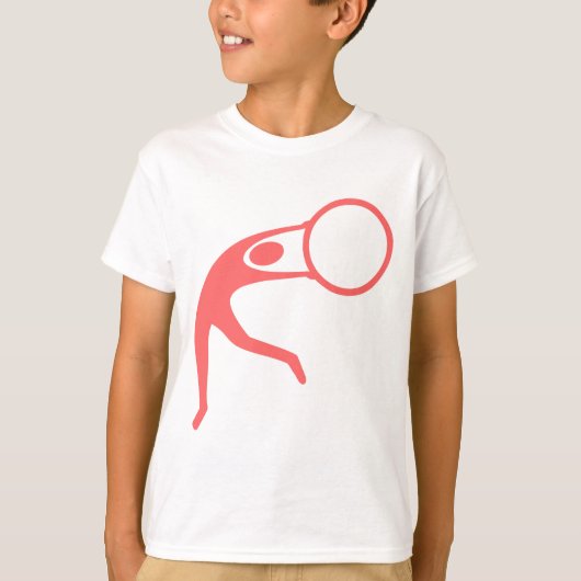 Rhythmische Gymnastik - tropisches Rosa T-Shirt (Vorderseite)