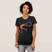Rhythmische Gymnastik - tropisches Rosa T-Shirt (Vorne ganz)