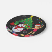 Rhythmische Gymnastik Weihnachtsfeier Pappteller (Schrägansicht)