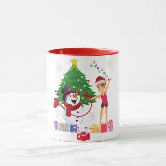 Rhythmische Gymnastik Weihnachtsfeier Tasse (Zentrum)