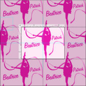 Rhythmische Gymnastin Girls pinkfarbenes Gewebe Stoff (Kachel)