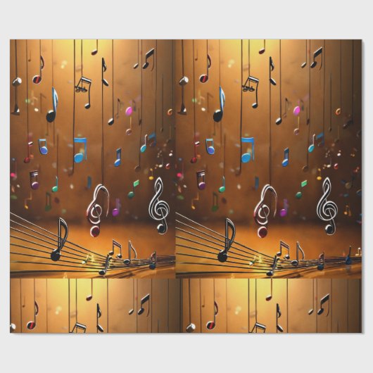 Rhythmische Harmonie: Musik tanzt Stil Geschenkpapier (Flach)