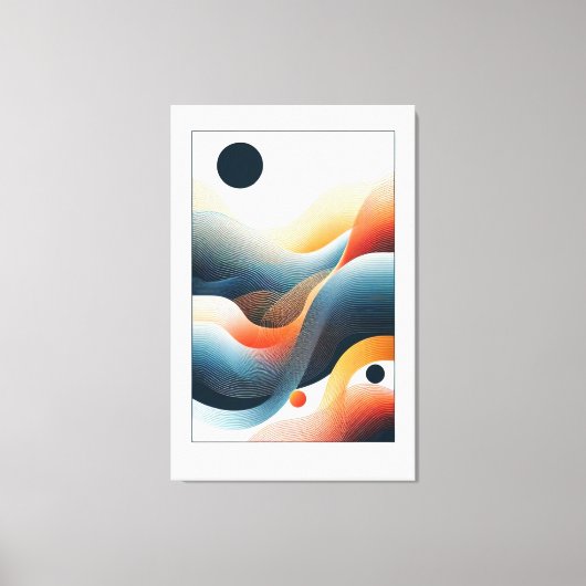 Rhythmische Konturen Leinwanddruck (Vorderseite)