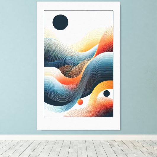 Rhythmische Konturen Leinwanddruck (Insitu (Holzboden))