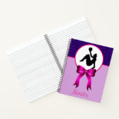 Rhythmischer Gymnastik-Glitzer und Bow-Notebook Notizblock (Innenseite)