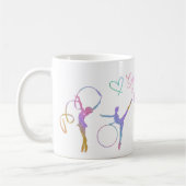 Rhythmischer Gymnastischer Regenbogen-Glitzer Zwei Kaffeetasse (Links)