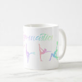 Rhythmischer Gymnastischer Regenbogen-Glitzer Zwei Kaffeetasse (VorderseiteRechts)