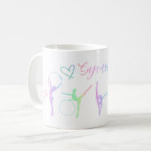 Rhythmischer Gymnastischer Regenbogen-Glitzer Zwei Kaffeetasse (Vorderseite Links)