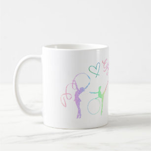 Rhythmischer Gymnastischer Regenbogen-Glitzer Zwei Kaffeetasse