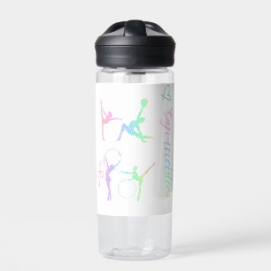 Rhythmischer Gymnastischer Regenbogen-Glitzer Zwei Trinkflasche