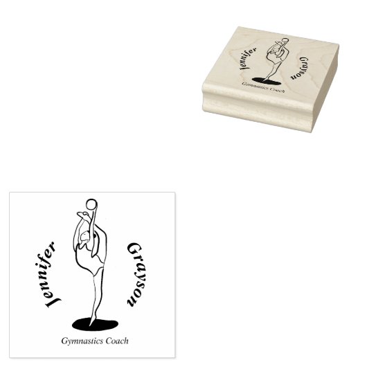 Rhythmisches Gymnast Gummistempel (Stempel)