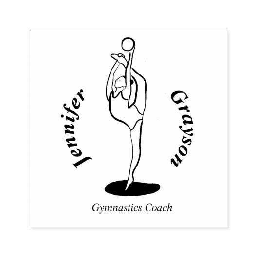 Rhythmisches Gymnast Gummistempel (Prägung)