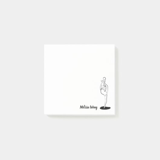 Rhythmisches Gymnast Post-it Klebezettel (Vorderseite)