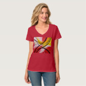 Rhythms in Red, Abstract art Tee (Vorderseite Vollansicht)