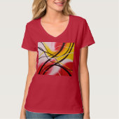 Rhythms in Red, Abstract art Tee (Vorderseite)