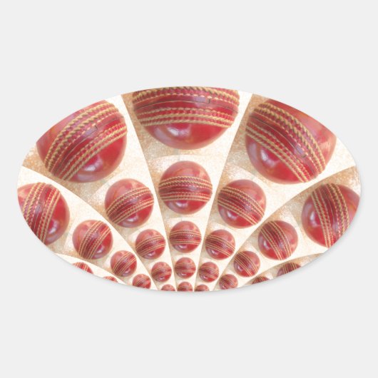 Rhythmus-Cricket-Balls aus Lederball: Rhythmisches Ovaler Aufkleber (Vorderseite)