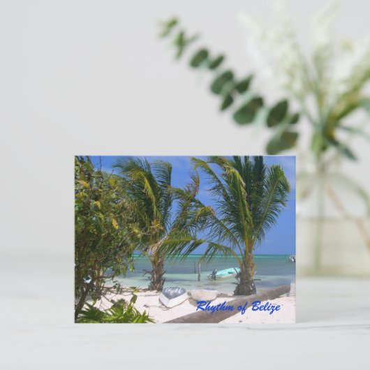 Rhythmus der Belize Beach Postcard Postkarte (Stehend Vorderseite)