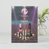 Rhythmus der Liebe Tanz der Royalty Disco Hochzeit Einladung (Stehend Vorderseite)