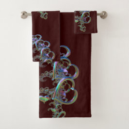Rhythmus des Herz-Bath-Handtuch-Set Badhandtuch Set