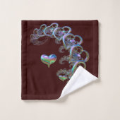 Rhythmus des Herz-Bath-Handtuch-Set Badhandtuch Set (Waschlappen)