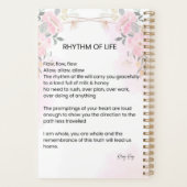 Rhythmus des Lebens - Hoffnung gefüllt Gedicht Planer (Rückseite)