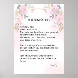 Rhythmus des Lebens - Hoffnung gefüllt Gedicht Poster