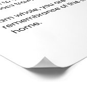 Rhythmus des Lebens - Hoffnung gefüllt Gedicht Poster (Ecke)