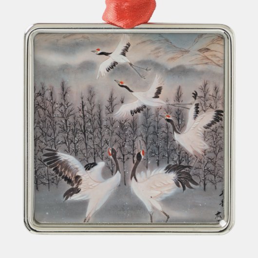 Rhythmus des Winters Silbernes Ornament (Vorne)