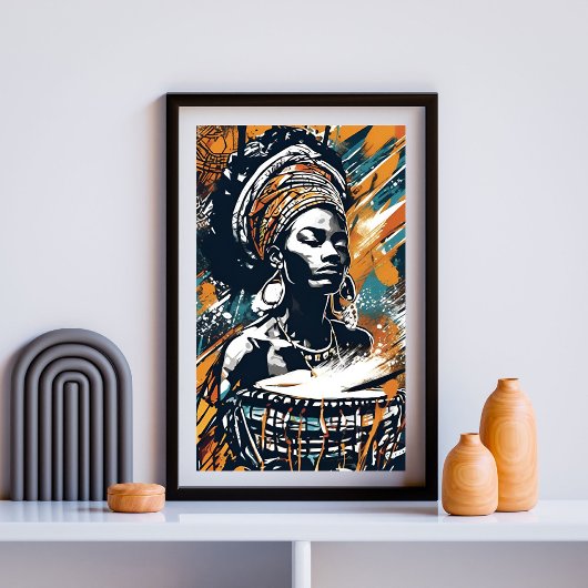 Rhythmus ihres Souls - Stammeskönigin des Trommel Poster