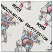 Rhythmus im medizinischen anatomischen Herzen Stoff (Nahaufnahme)