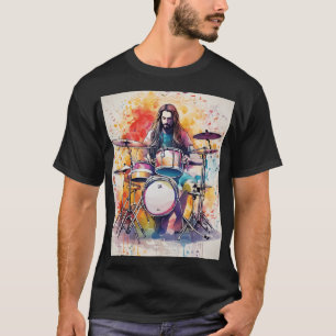 Rhythmus in Bewegung: Drummer Performance Poster T T-Shirt