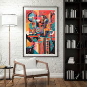 Rhythmus in Bewegung: Geometrische Symphonie Poster