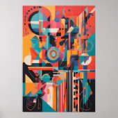 Rhythmus in Bewegung: Geometrische Symphonie Poster (Vorne)