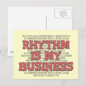 Rhythmus ist mein Geschäft Postkarte (Vorne/Hinten)
