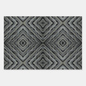 Rhythmus Pulsieren Moderne Abstrakte Kunst Illustr Geschenkpapier Set (Vorderseite 3)