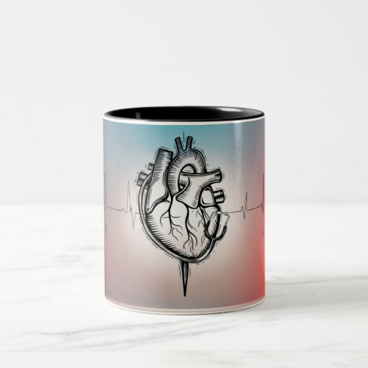 Rhythmus tragen: Herzschlag in Tasse (Mittel)