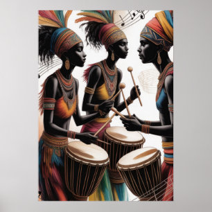 ✨Rhythmus Trommel Musik Künstlerisches Design Poster