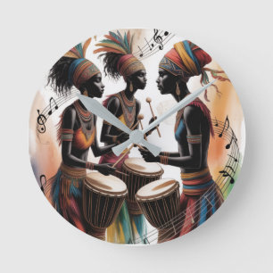 ✨Rhythmus Trommel Musik Künstlerisches Design Runde Wanduhr