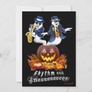 Rhythmus und Booos Halloween-Jazz-Party-Einladung Einladung