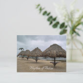 Rhythmus von Belize Palapas Postkarte (Stehend Vorderseite)