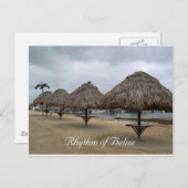 Rhythmus von Belize Palapas Postkarte (Vorne/Hinten)
