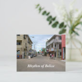 Rhythmus von Belize San Pedro Stadt Postkarte (Stehend Vorderseite)