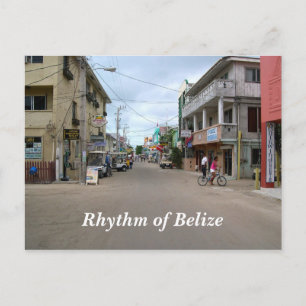 Rhythmus von Belize San Pedro Stadt Postkarte