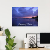 Rhythmus von Belize Sunset on the Dock Print Poster (Heimbüro)