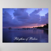 Rhythmus von Belize Sunset on the Dock Print Poster (Vorne)