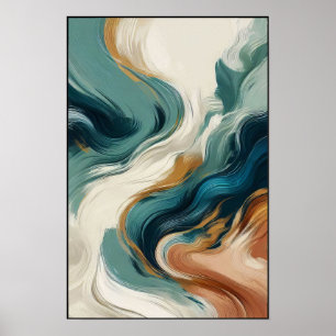 Rhythmus von Bewegung und Tiefe Abstract Poster