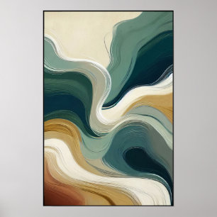 Rhythmus von Bewegung und Tiefe Abstract Poster